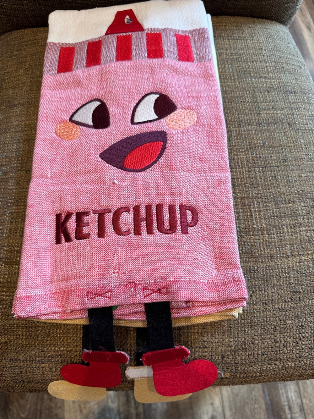 Ketchup mustard face kitchen hand towels